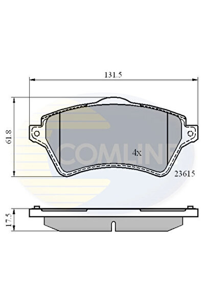 Comline Комплект спирачни накладки за дискови спирачки Land Rover Freelander 1