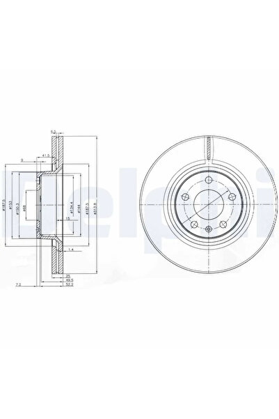 DELPHİ Спирачен диск Audi A6 C5/A6 C6 Audi (Faw) A6L C6