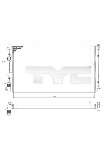 TYC Radiator Racire Motor Nissan Interstar Bus/Interstar Caroserie/Interstar ...