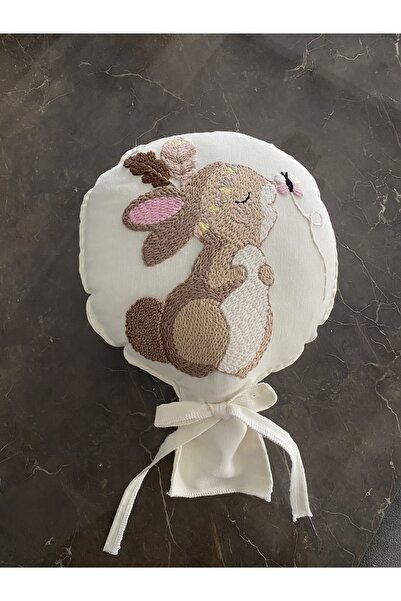 Glow Bebek takı yastığı,(balon yastık-iç dolgulu)punch nakışlı,hediyelik