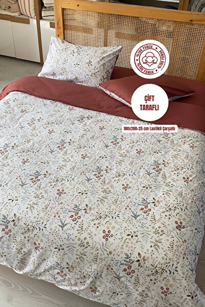 sutra طقم غطاء لحاف مزدوج وبحجم كبير مع ملاءات مرنة على الجانبين مصنوعة من ال...