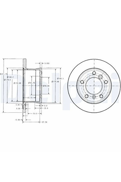 DELPHİ Дискови спирачки Mercedes-Benz G-класа/Sprinter 2-T автобус/Sprinter 2...