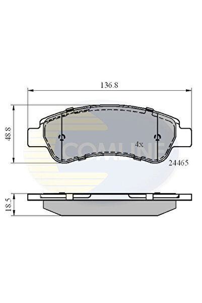 Comline Set Placute Frana Frana Disc Citroen Jumper 1 Bus/Jumper 2 Bus/Jumper...