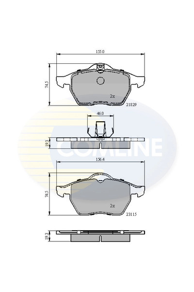 Comline Set Placute Frana Frana Disc Opel Calibra A/Vectra B Saab 9-5/900 2