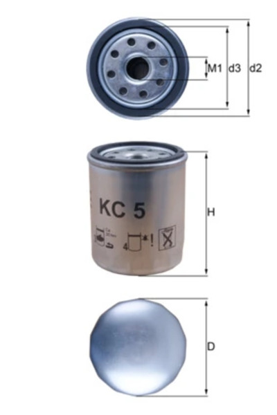 MAHLE Filtru Combustibil Daihatsu Delta Bus Isuzu Aska 1/D-Max 1/Elf Caroserie