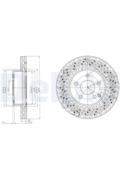 DELPHİ Дискови спирачки Mercedes-Benz C-класа/E-класа/Sls Amg