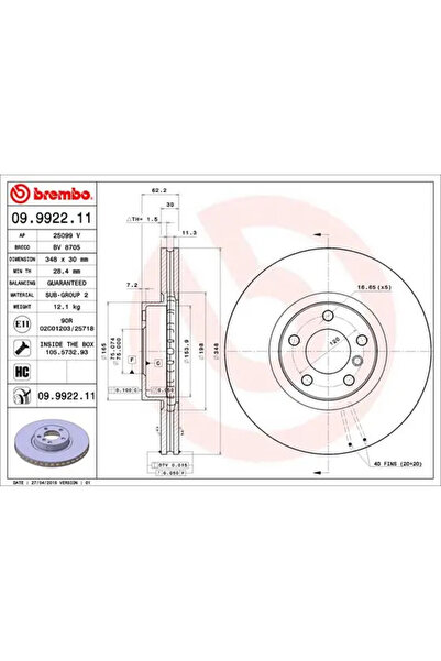 Brembo Disc Frana Bmw X5/X6
