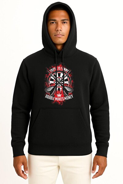 Bahriyeli Collection Hanorac unisex cu glugă, cu designul Triple İs Funny Dou...