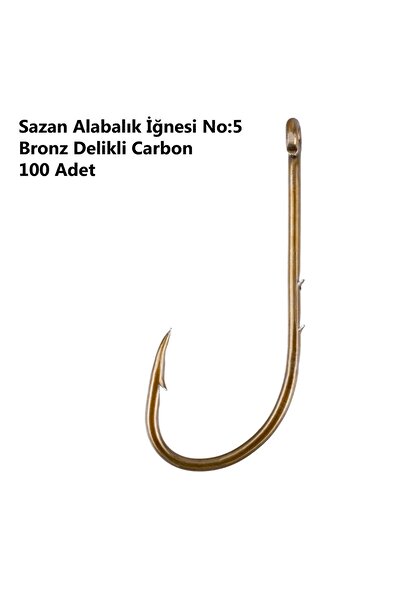 EFFE Sazan Alabalık İğnesi No:5 Bronz Delikli Carbon 100 Adet 92666-5