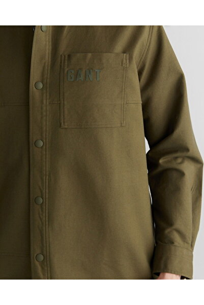 Gant Men's Green Oversize Fit Shirt with Logo