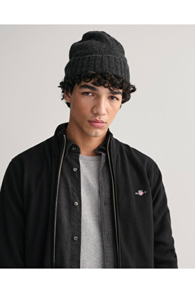 Gant Men's Black Regular Fit Wool Cardigan