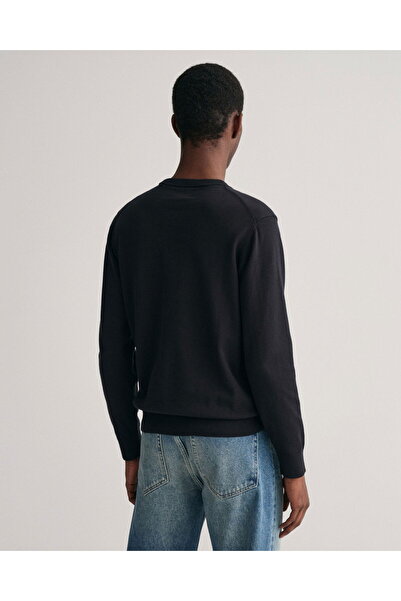Gant Men's Black Regular Fit Crew Neck Sweater