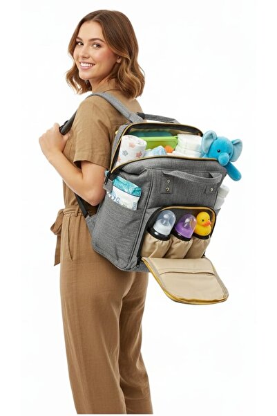 BuMeria حقيبة ظهر للعناية بالطفل من ماذر بيبي مع جيب حراري، وحجرة لزجاجة الرض...