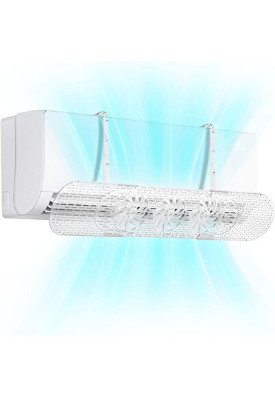 Uwals عاكس مكيف هواء قابل للتعديل - فتحة تهوية قابلة للسحب مع مراوح صغيرة