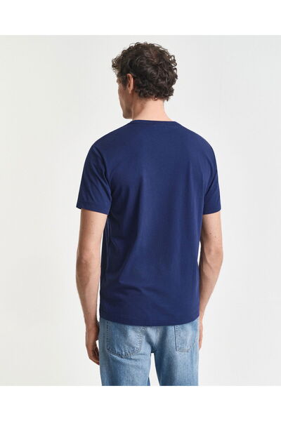 Gant Men's Blue Regular Fit Crew Neck T-Shirt