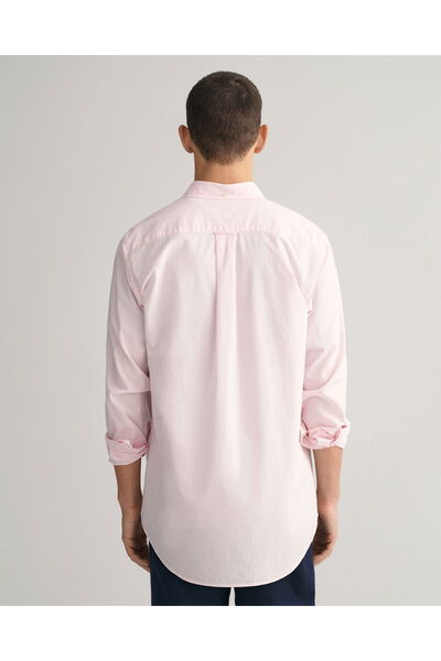 Gant Men's Pink Regular Fit Button down Collar Poplin Shirt