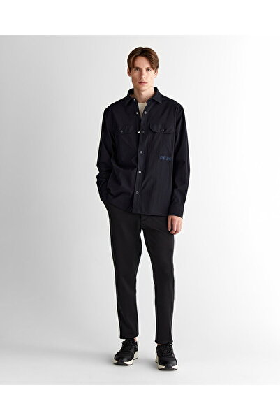 Gant Men's Navy Blue Relaxed Fit Classic Collared Shirt