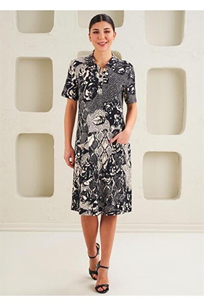 Relax Mode Women's Knitted Viscose Dress - 45273