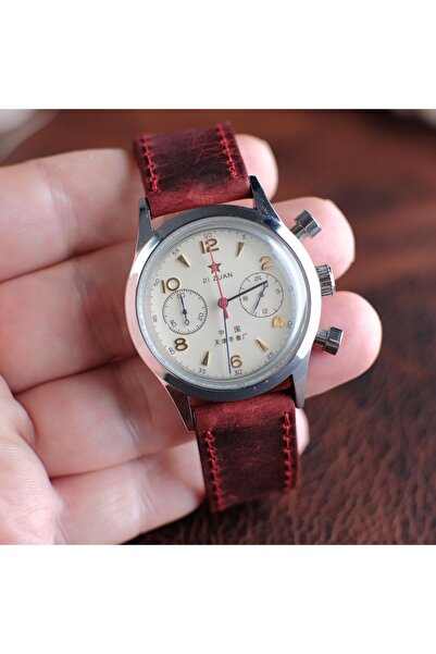 Yaydan Deri Aksesuar 21mm Kırmızı Elit Seri Deri Kordon