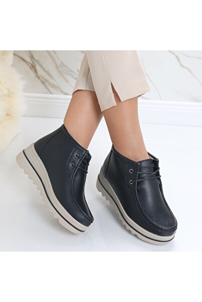 Botinelli Women's Black Fur-lined Boots Made of Genuine Leather Dasimin, 36