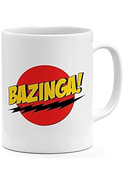 The Bros كوب خزفي أبيض من بازينجا يحمل صورة شيلدون من مسلسل نظرية الانفجار ال...