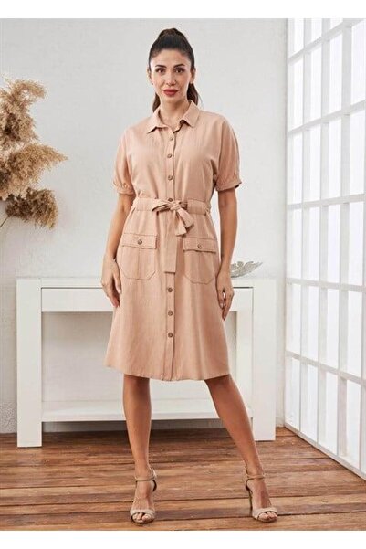 Relax Mode Women's Linen Dress - 45569