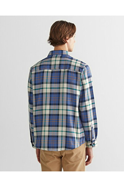 Gant Men's Blue Regular Fit Checkered Shirt