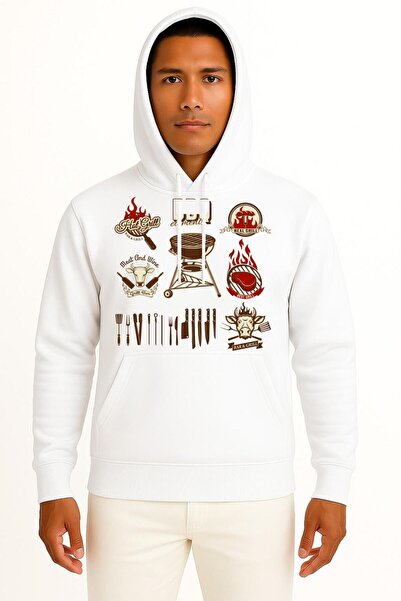 Bahriyeli Collection Hanorac unisex cu glugă, design piept, Restaurant Kebab ...