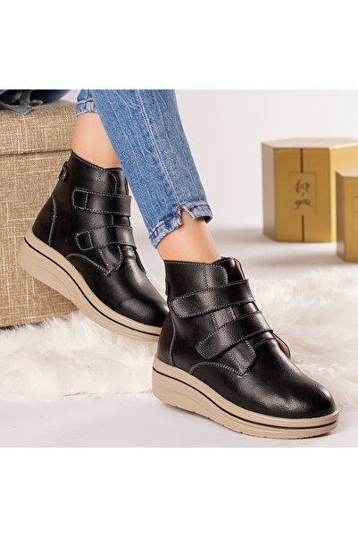 Botinelli Ghete de damă, piele naturală, blană neagră, mărimea 38