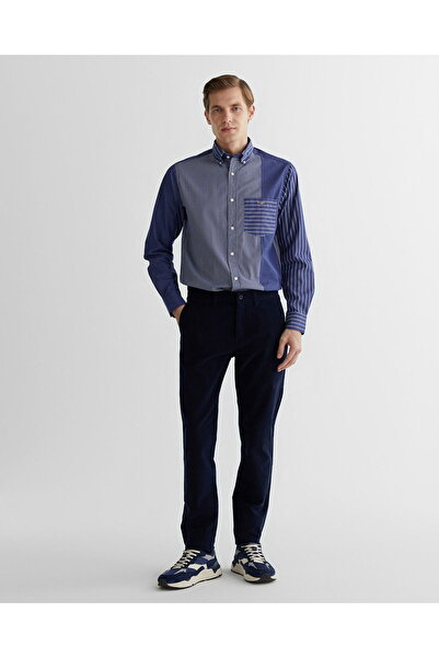 Gant Men's Navy Blue Slim Fit Trousers