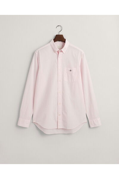 Gant Men's Pink Regular Fit Button down Collar Poplin Shirt