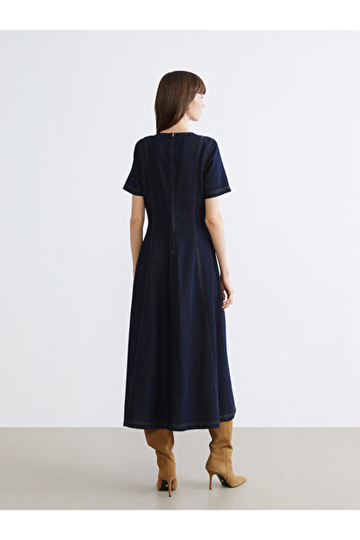 LC Waikiki Bisiklet Yaka A Kesim Jean Elbise