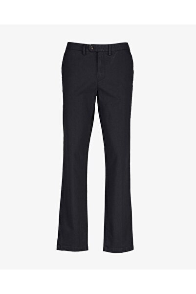 Gant Men's Black Slim Fit Casual Herringbone Pants