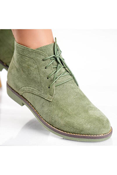 Botinelli Women's Green Boots Made of Resin Suede Leather, 37