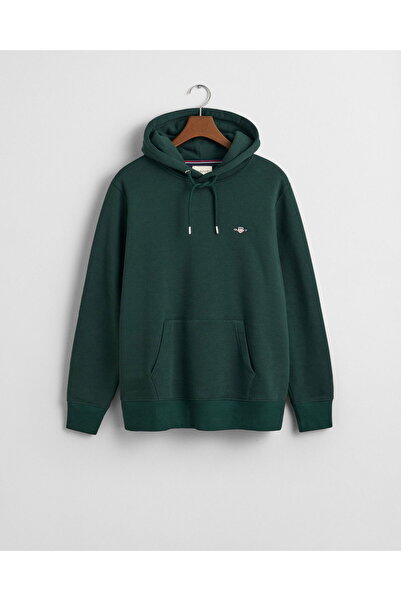 Gant Men's Green Regular Fit Hooded Sweatshirt