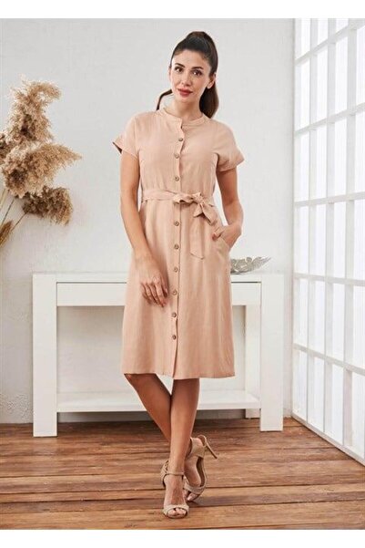 Relax Mode Women's Linen Dress - 45556