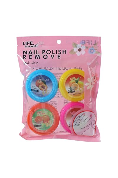 Life Touch مزيل مناكير ٤ حبه بروائح مختلفه من لايف تتش