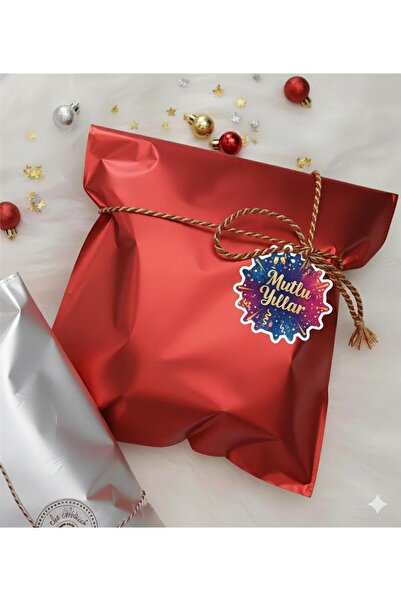 Poros Store Hediye Paketi 1 adet 40x60 Büyük Boy Kırmızı Hazır Yapışkanlı Hediye Poşeti (Kazak,sweatshirt uygun)