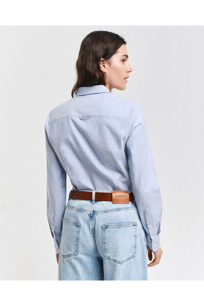 Gant Women's Blue Slim Fit Classic Collar Oxford Shirt