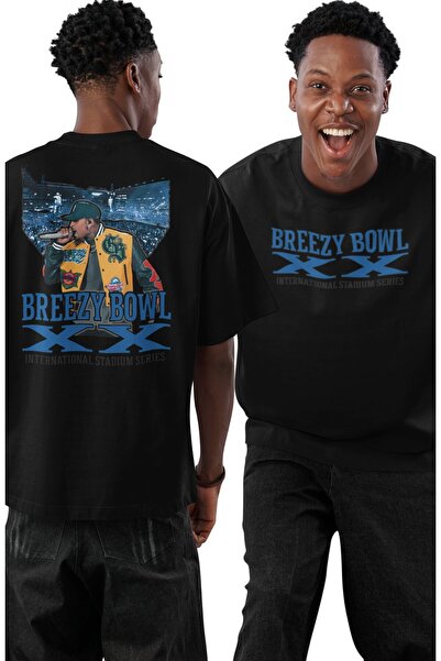 Fuddy Moda تي شيرت للجنسين قصة فضفاضة كريس براون XX ستاد سيريز رقم مطبوع