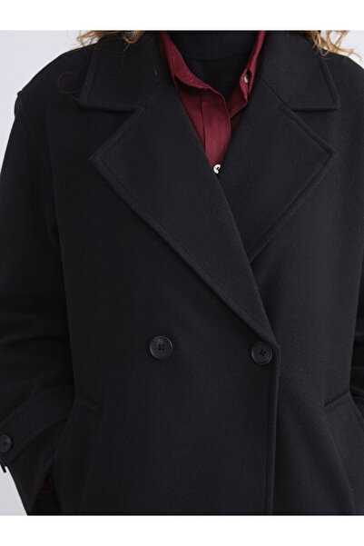 LC Waikiki Vizyon New Season Double-Breasted Collar Women's Cashmere Coat