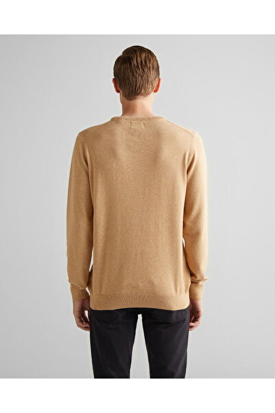 Gant Men's Brown Regular Fit Crew Neck Sweater