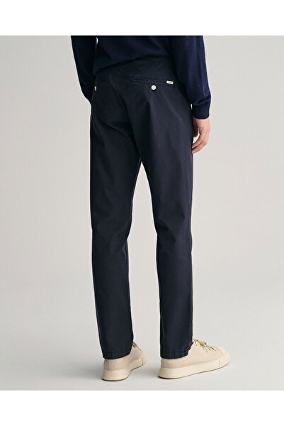Gant Men's Navy Blue Slim Fit Trousers