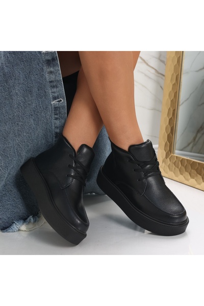 Botinelli Women's Black Boots Made of Genuine Leather Risna, 36