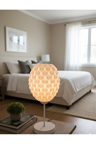 Barstech Modern Minimalist Honeycomb-Patterned Lampshade - 40 cm Metal-Base Floor Lamp