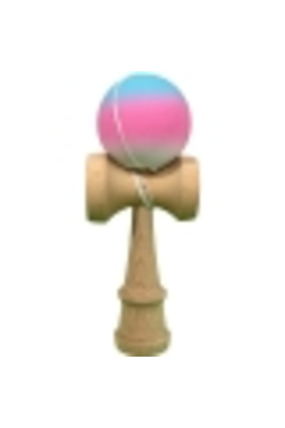 Smart Professional Wooden Kendama Toy, 18 x 7 x 6 cm, Dexterity Game for Kids and Adults, Light Blue-Pink-