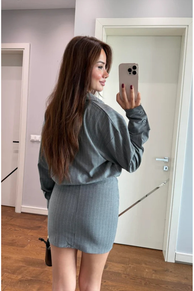 ForOus VATKALI BELDEN OTURTMALI ÇİZGİLİ TAKIM