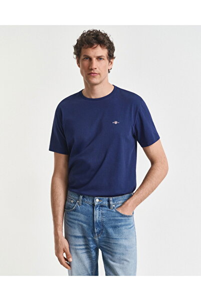 Gant Men's Blue Regular Fit Crew Neck T-Shirt