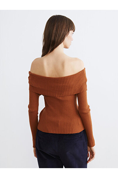 LC Waikiki Κομψές επιλογές από την Esvab Giyim |   Γυναικείο πλεκτό πουλόβερ με λαιμόκοψη και κορδόνι