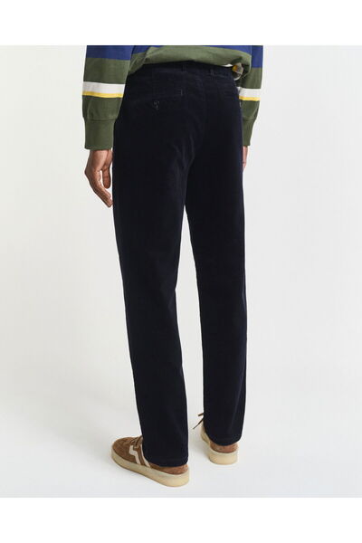 Gant Men's Navy Blue Regular Fit Cord Chino Trousers
